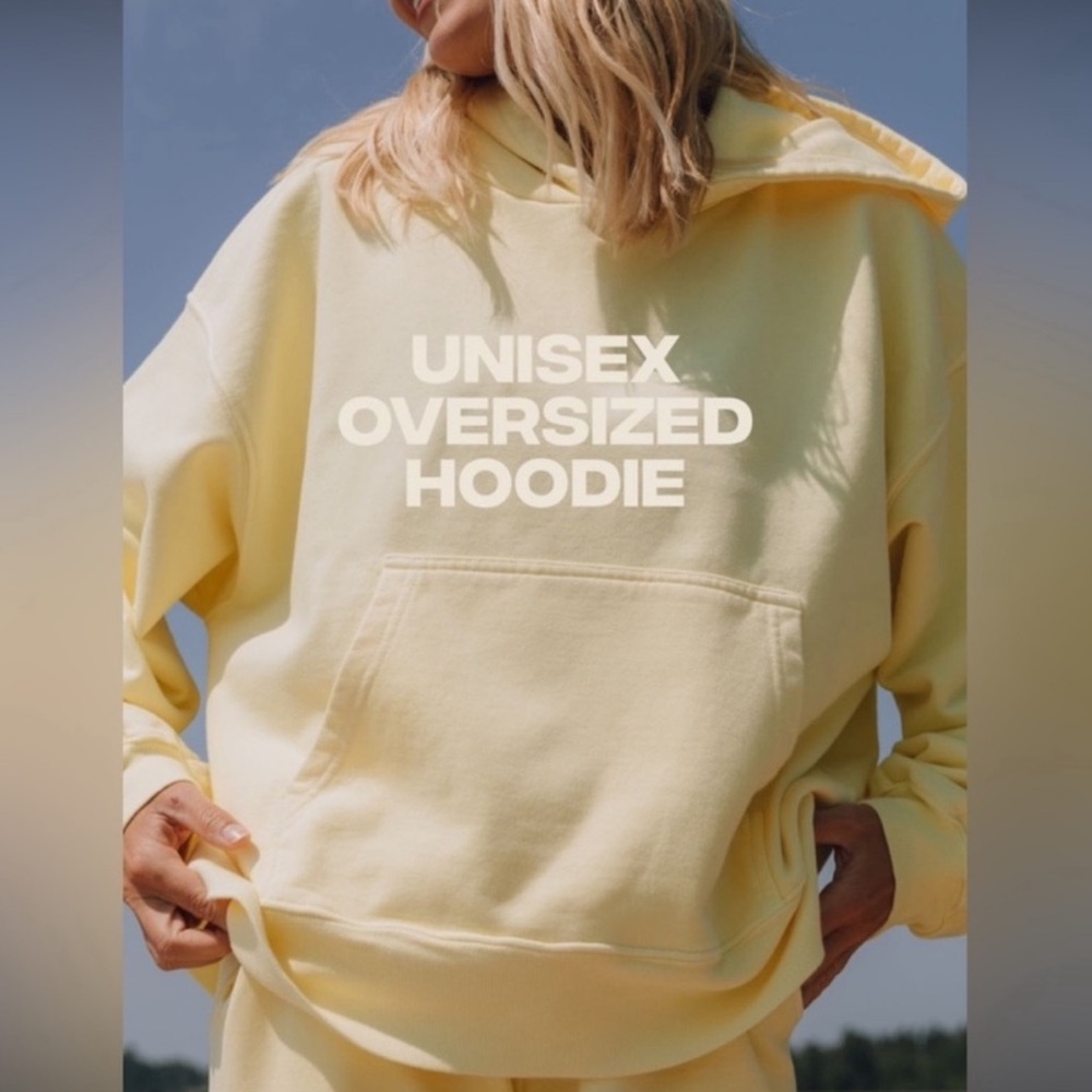 Daily Drills Yellow Oversized Hoodie